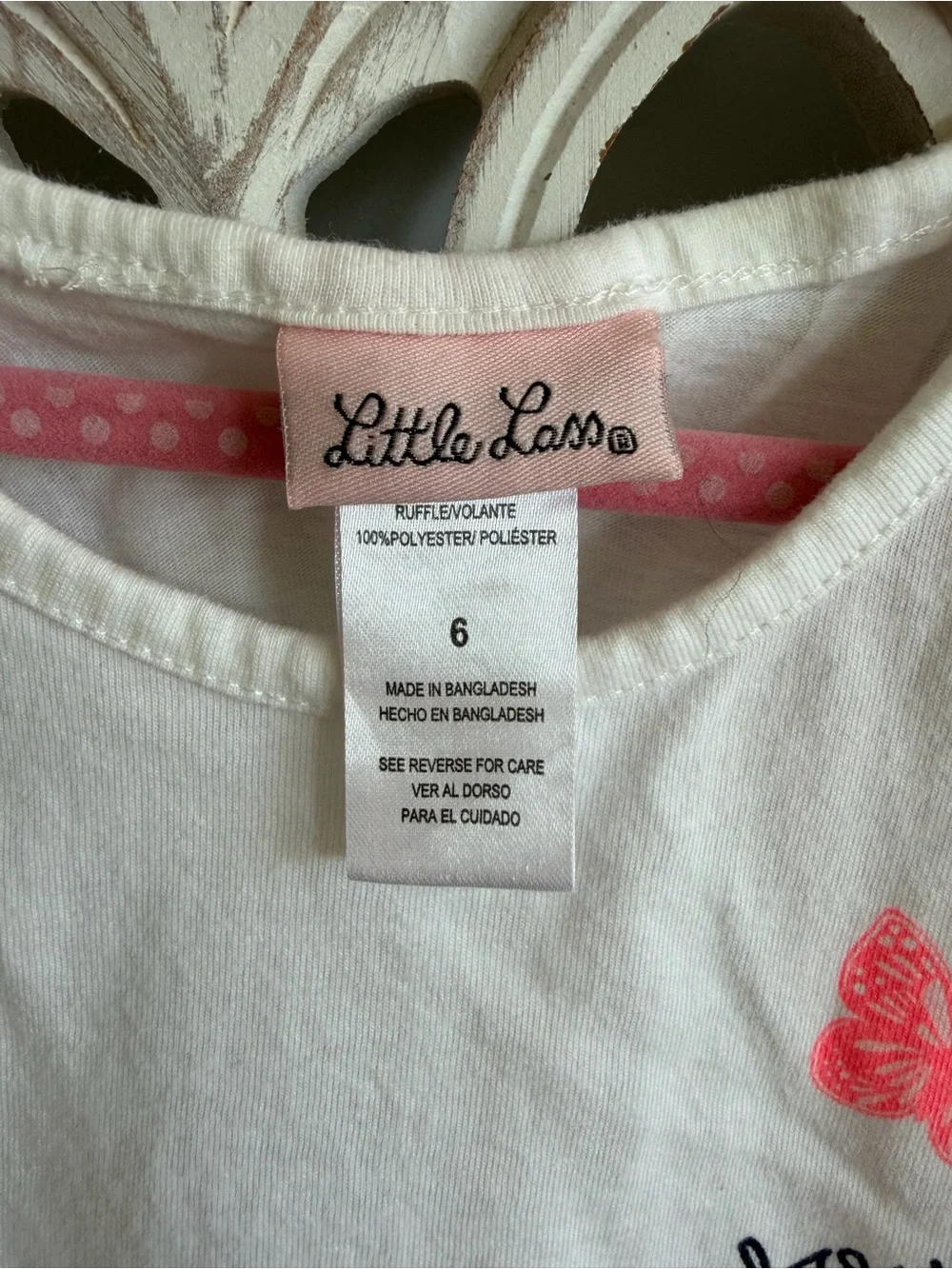 Little Lass Girls Size 6 Rainbow Tulle Top & Butterfly Vest Set